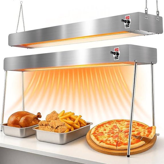 36-Inch Stainless Steel Food Heat Lamp Warmer