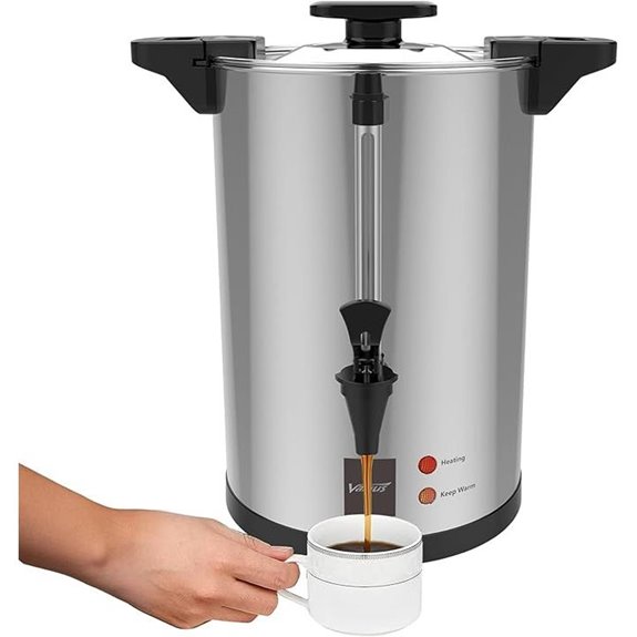 Valgus 32-Cup Commercial Coffee Urn with Percolator