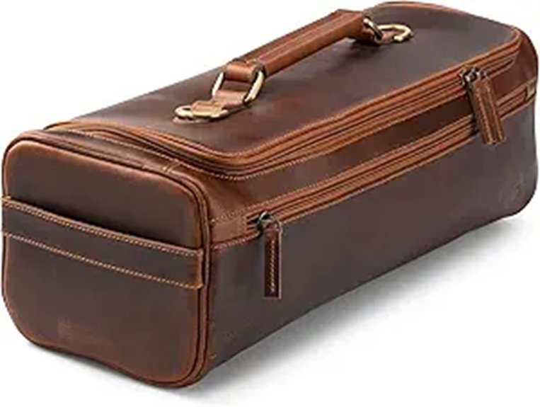 Angus Stoke Leather Chef's Knife Roll Bag