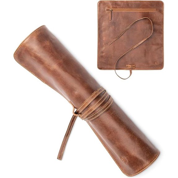 Angus Stoke Leather Knife Roll Bag with 7 Slots