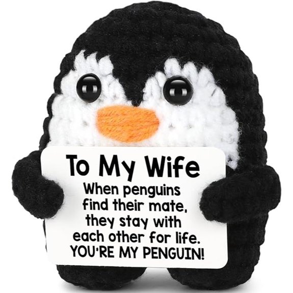 Valentine's Day Gift for Wife Romantic Penguin Decor