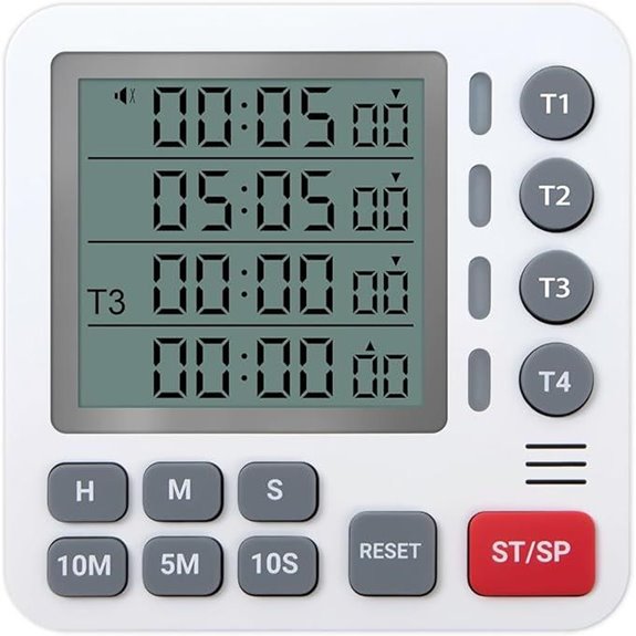 Digital Kitchen Timer with Alarm and Magnetic Back