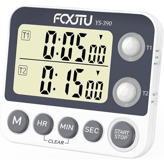 Digital Kitchen Timer with Magnetic Back and Presets