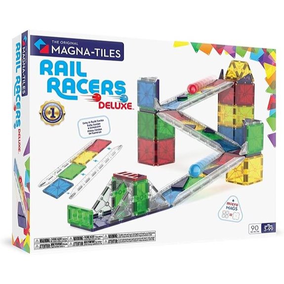 Magna-Tiles Rail Racers 90-Piece Magnetic Construction Set