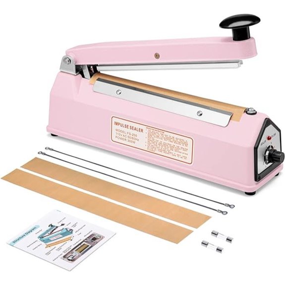 METRONIC 8-Inch Manual Heat Sealer for Plastic Bags