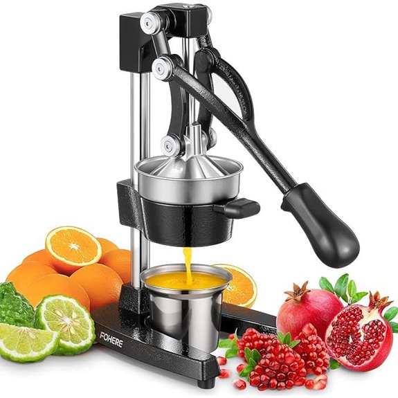 FOHERE Citrus Juicer Hand Press with Stainless Steel Cup