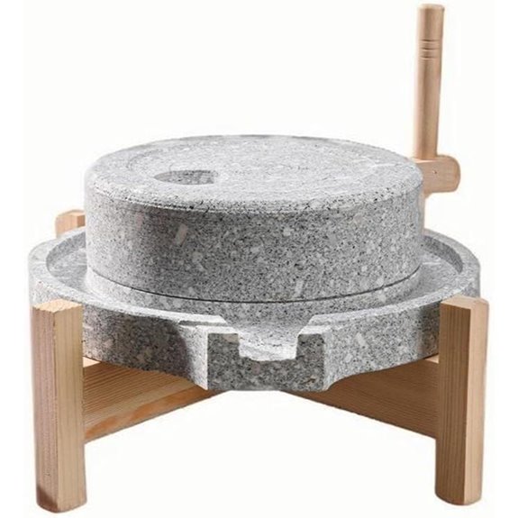 Stone Grain Mill Hand Crank Wheat Grinder Pulverizer