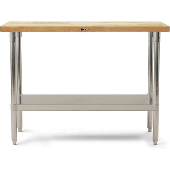 John Boos Maple Work Table 48”x24”x36” Steel Base