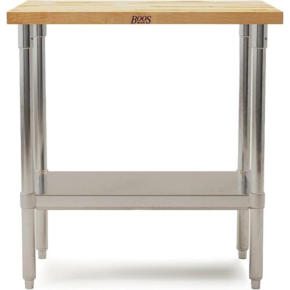 John Boos Maple Work Table 36”x24” Steel Base