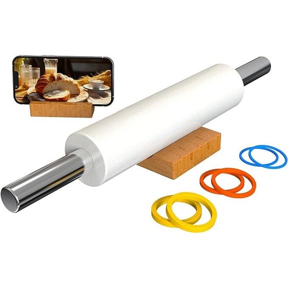 Marble Rolling Pin with Stainless Steel Handle