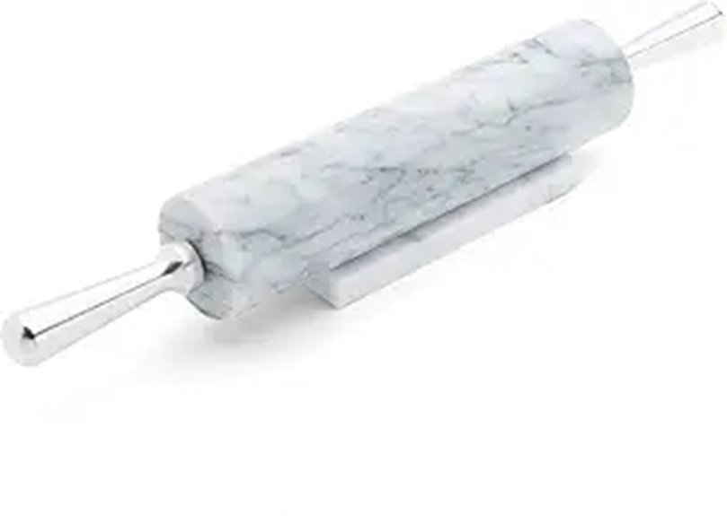 Fox Run Marble Rolling Pin with Aluminum Handles