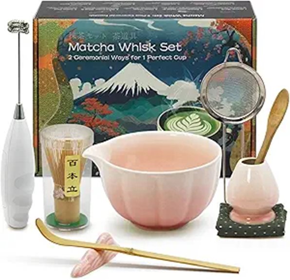 Matcha Making Kit with Whisk Bowl Frother and Accessories