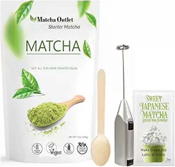 Starter Matcha 4-Piece Set with Frother and Spoon