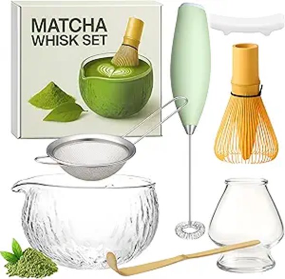 Matcha Set with Whisk Bowl Frother and Accessories