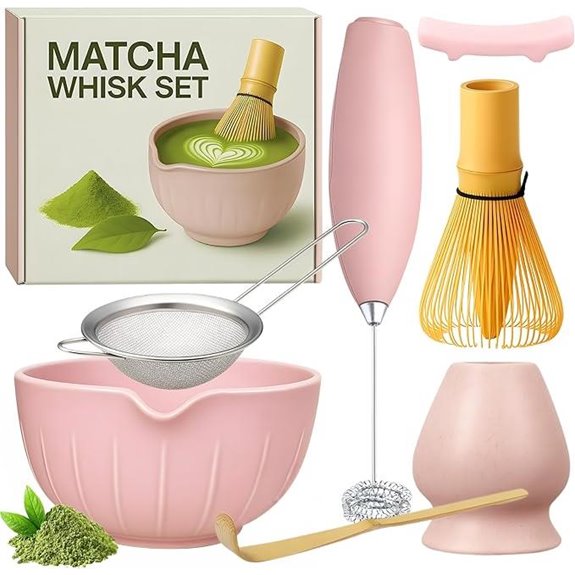 Matcha Whisk Set with Electric Frother and Accessories