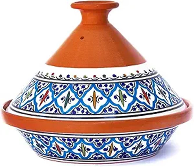 Kamsah Medium Clay Tagine Pot with Lid