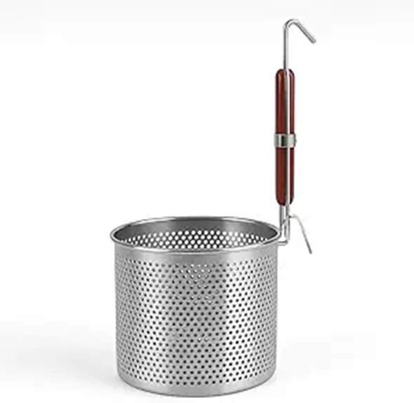 Mesh Pasta Strainer with Wooden Handle