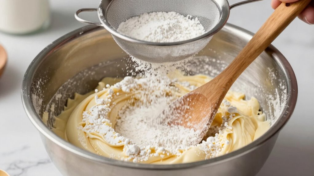 mix gently incorporate carefully