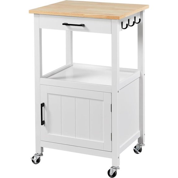 Yaheetech Rolling Kitchen Island with Storage