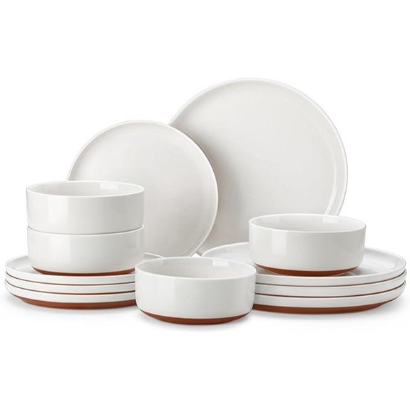Malacasa 12-Piece Modern Stoneware Dinnerware Set