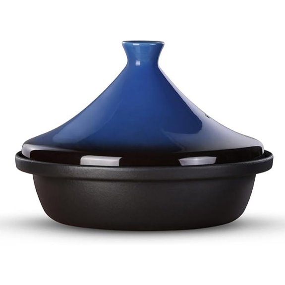 Moroccan Cast Iron Tagine with Ceramic Cone Lid