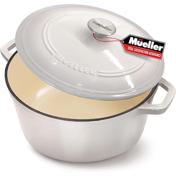 Mueller Home 4.5 Qt Enameled Cast Iron Dutch Oven