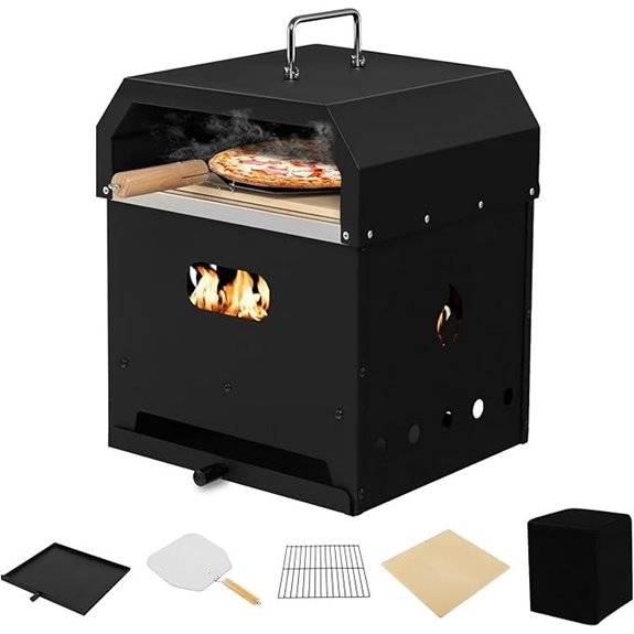 ORALNER 4-in-1 Outdoor Pizza Oven & Grill Combo