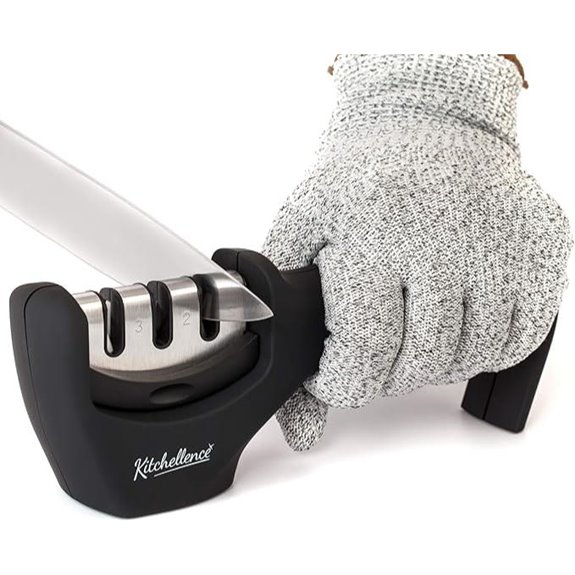 4-in-1 Knife Sharpener and Glove Set