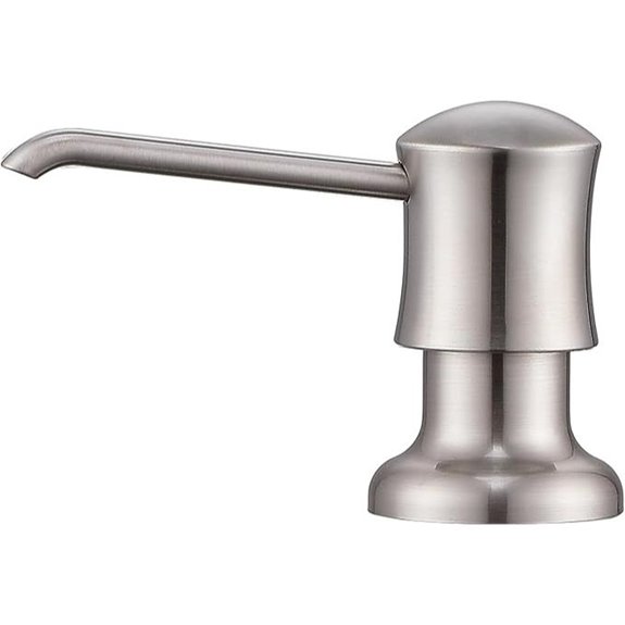 Brushed Nickel Kitchen Sink Soap Dispenser with Refill