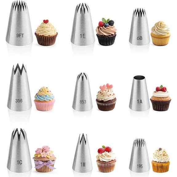 9PCS Stainless Steel Cake Decorating Tips Set