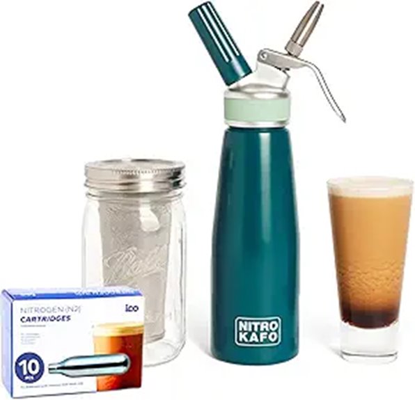 Nitro Cold Brew Coffee Maker with Nitro Cartridges