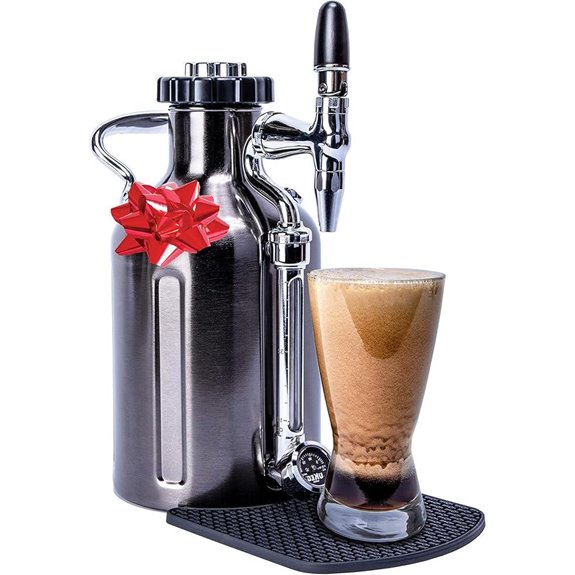 GrowlerWerks uKeg Nitro Cold Brew Coffee Maker 50 oz Black Chrome
