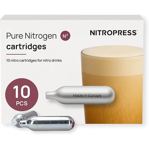 NitroPress Pure N₂ Nitrogen Cartridges (Multiple Pack Sizes)