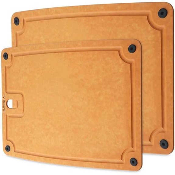 Kitchen Cutting Boards Set with Non-Slip & Juice Groove