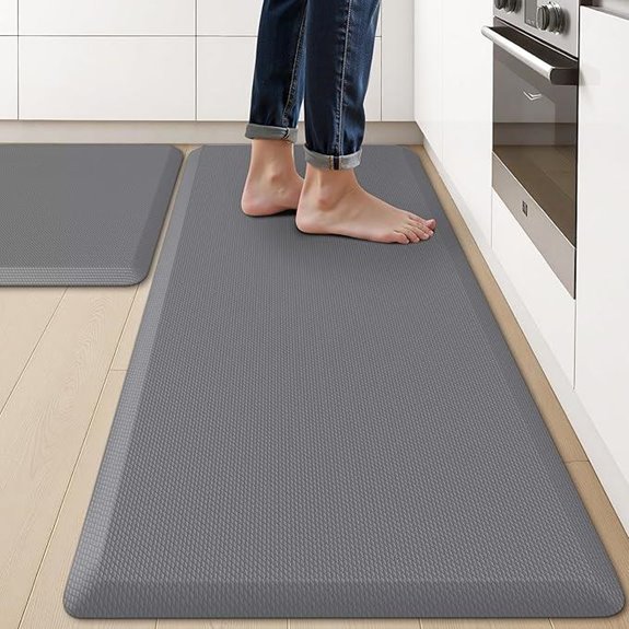 KitchenClouds 2PCS Non-Slip Waterproof Kitchen Rugs