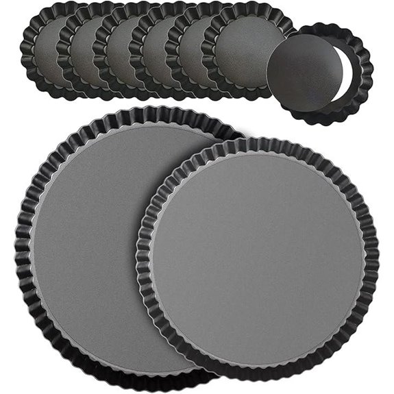 Tart Pan Set with Mini Pans Non-Stick 8 Pack