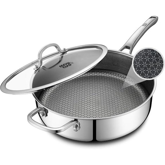 Nonstick 5 Quart Saute Pan with Lid