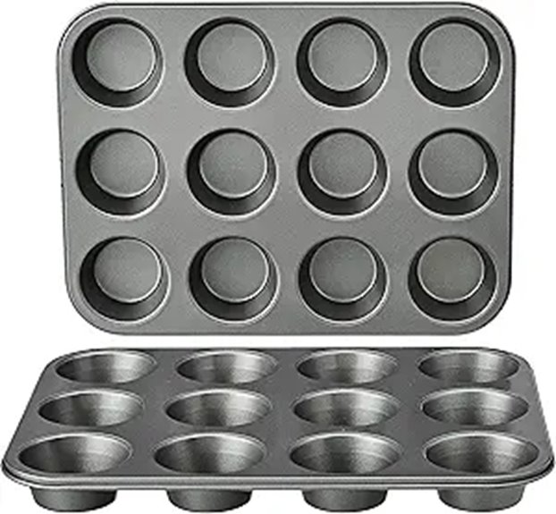 Amazon Basics Nonstick Muffin Pan Set (12 Cups)
