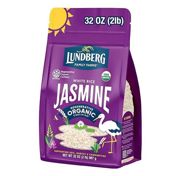Lundberg Family Farms Organic Jasmine Rice California White 32 Ounce