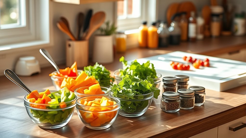 organized efficient cooking workflow