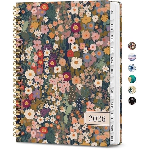 organized planner with tabs