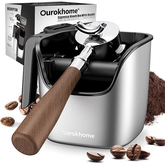 Ourokhome Knock Box for Espresso Grounds (4.8 Inches)