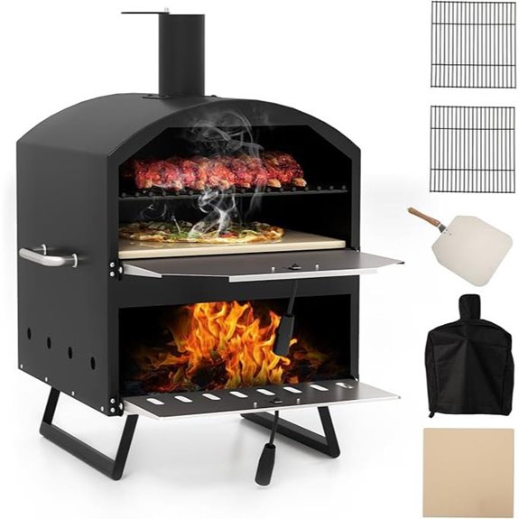 Happygrill 16” Outdoor Wood-Fired Pizza Oven