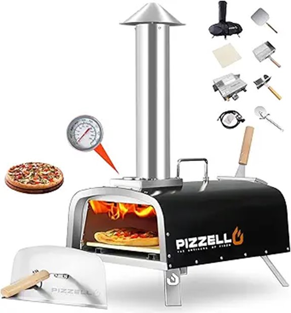 Pizzello 12 Outdoor Propane Pizza Oven with Accessories