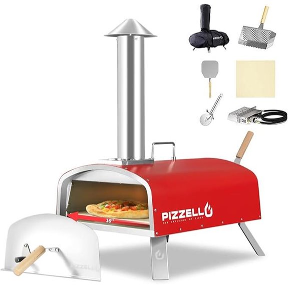 PIZZELLO 16 Outdoor Pizza Oven with Propane & Wood