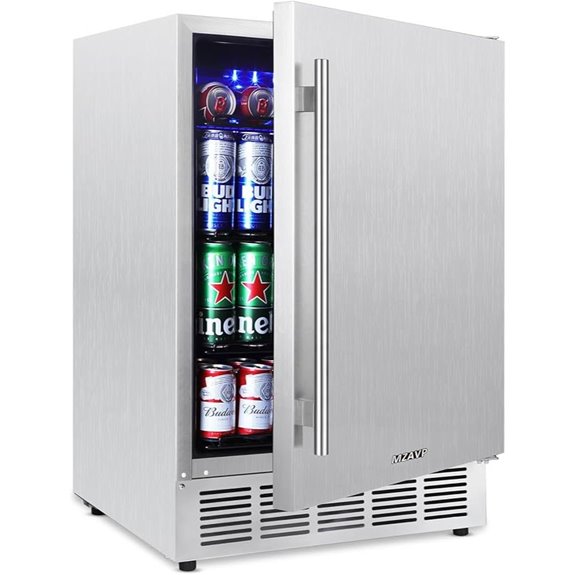 Outdoor 24-Inch Beverage Cooler with Stainless Steel Door