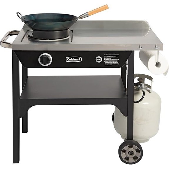 Cuisinart Outdoor Wok Station with Burner and Prep Table