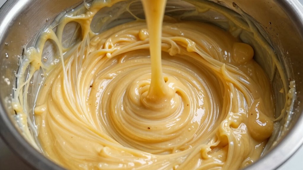 overmixing causes gluten development