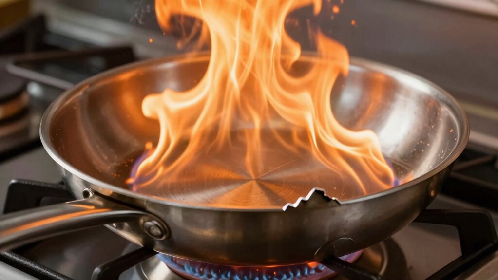 pan warping due to thermal shock