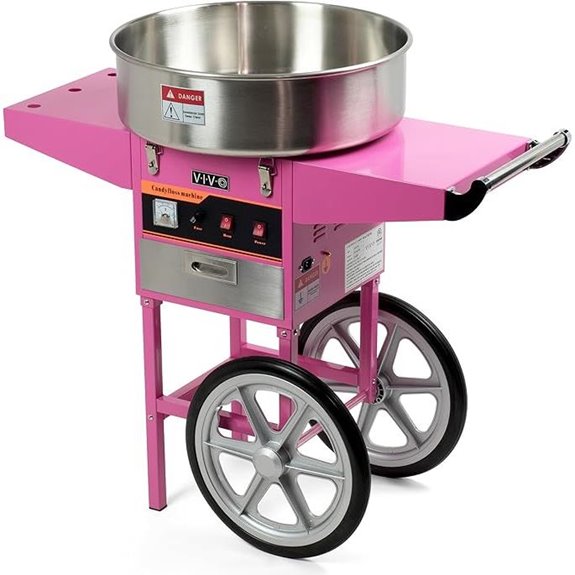 VIVO Pink 1030W Cotton Candy Machine with Cart